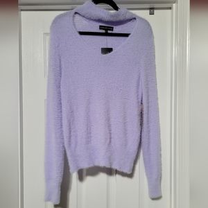 Lavender Almost Famous Scoop Neck Sweater